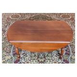 LR - Vintage Carl Forslund Round Drop-Leaf Coffee Table