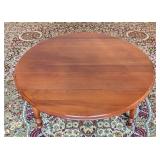 LR - Vintage Carl Forslund Round Drop-Leaf Coffee Table