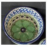 K - Assorted Polish Pottery Mug, Bowl, and Lidded Jar Collection