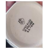 K - Assorted Polish Pottery Mug, Bowl, and Lidded Jar Collection