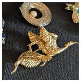 K - Collection of 13 Vintage Brooches with Holiday, Floral, and Animal Themes