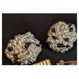 K - Collection of 10 Assorted Vintage Clip-On Earrings