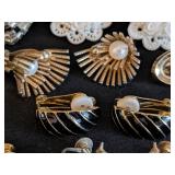 K - Collection of 10 Assorted Vintage Clip-On Earrings