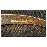 K - 10K Gold Ring with Dark Red Stone, Size 12