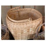 ML - Set of 5 Woven Baskets with Handles and Varied Designs