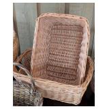 ML - Set of 5 Woven Baskets with Handles and Varied Designs