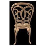 G - Vintage Cast Aluminum Patio Bistro Table and 2 Chairs Set