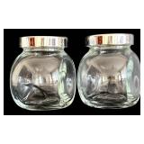 LR - Assorted Vintage Glass Jar and Vase Collection, Tallest 8 Inches