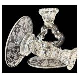 K-Pair of Vintage Cambridge Rosepoint Candle Holders