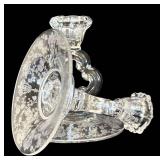 K-Pair of Vintage Cambridge Rosepoint Candle Holders