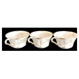 LR - Theodore Haviland Limoges France Tea Cups with Saucer, Pink Floral Pattern