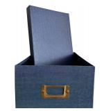 LR - Set of 3 Green Gift Storage Boxes with Gold Trim
