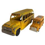 LR - Pair of Vintage Diecast School Buses - Hubley and Township Jr. High