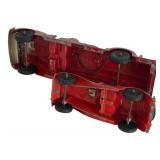 Lot of 4 Vintage Red Hubley Diecast Vehicles - Fire Truck, Tractors, Convertible Car
