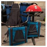 G - George Foreman Electric Grill with Foldable Chair and 2 Portable Stadium Seats