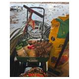 G - Large Collection of Garden Tools, Hoses, Soil, Spreaders, and Lawn Supplies