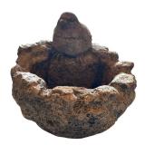 G - Vintage Garden Decor Collection with Metal Bird Sculpture and Plant Stand