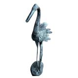 G - Vintage Garden Decor Collection with Metal Bird Sculpture and Plant Stand