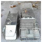 G - Set of 2 Havahart Live Animal Traps Metal Wire Cages