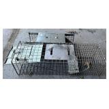 G - Set of 2 Havahart Live Animal Traps Metal Wire Cages