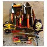 G - Large Collection of Garden Hand Tools with Terracotta Tray and Plant Caddy