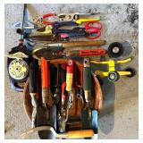 G - Large Collection of Garden Hand Tools with Terracotta Tray and Plant Caddy