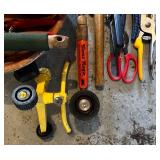 G - Large Collection of Garden Hand Tools with Terracotta Tray and Plant Caddy