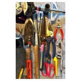 G - Large Collection of Garden Hand Tools with Terracotta Tray and Plant Caddy