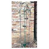 Y - Set of 4 Tall Metal Shepherd Hooks for Outdoor Garden Use