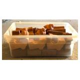 Collection of Italian Terracotta Mini Bricks and Bird Figures