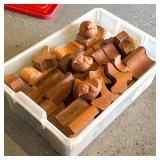 Collection of Italian Terracotta Mini Bricks and Bird Figures