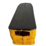 FR - Antique Cast Iron Swedish AB Skoglund & Olsen Yellow toy School Bus