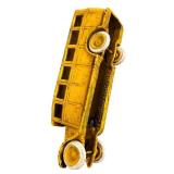 FR - Antique Cast Iron Swedish AB Skoglund & Olsen Yellow toy School Bus
