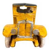 FR - Antique Cast Iron Swedish AB Skoglund & Olsen Yellow toy School Bus