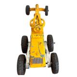 LR - Pair of Vintage Pressed Steel Toy Construction Vehicles and Dinky Toys 35c MG Sports Car