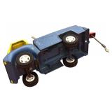 FR- Two Hurley Vintage Pressed Steel Toy Trucks, Tow Truck and Dump Truck and Coca-Cola Delivery Truck