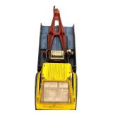 FR- Two Hurley Vintage Pressed Steel Toy Trucks, Tow Truck and Dump Truck and Coca-Cola Delivery Truck