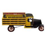 FR- Two Hurley Vintage Pressed Steel Toy Trucks, Tow Truck and Dump Truck and Coca-Cola Delivery Truck