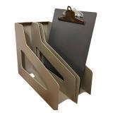 FR - Large Lot of Office Supplies and Organizers with File Sorters, Desk Accessories, and Sheet Protectors