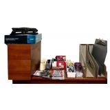 FR - Large Lot of Office Supplies and Organizers with File Sorters, Desk Accessories, and Sheet Protectors
