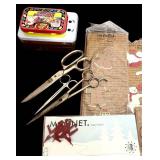 K - Collection of Roeda Embellish Your Story Magnets, Scissors, and Tin Boxes