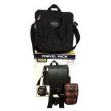 LR - Ricardo Beverly Hills Travel Pack with Eddie Bauer 10x25 Binoculars and Case