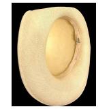 DR - Vintage Swiss Straw Fedora Hat with Navy Band for Dayton