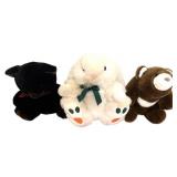 DR - Set of 3 Plush Animals Including Bear and Bunny 11 Inch