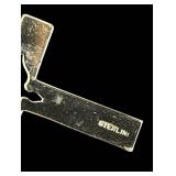 K - Sterling Silver Cross Pendant Necklace with Dove Cutout, 24 Inch Chain