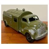 LR/FR - 2 Vintage Hubley Bell Telephone Service Toy Metal Trucks