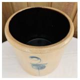 FR - 2 Gallon Bee Sting Stoneware Crock with Blue Cobalt Decoration