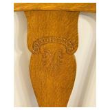 DR - Vintage Wooden Dining Chair with Cane Seat and Carved Backrest