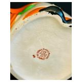 K - Vintage Japan Clown Ceramic Juice Pitcher and Reamer