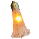 DR - 15-Inch Double Lily Art Nouveau Style Table Lamp with Glass Shades